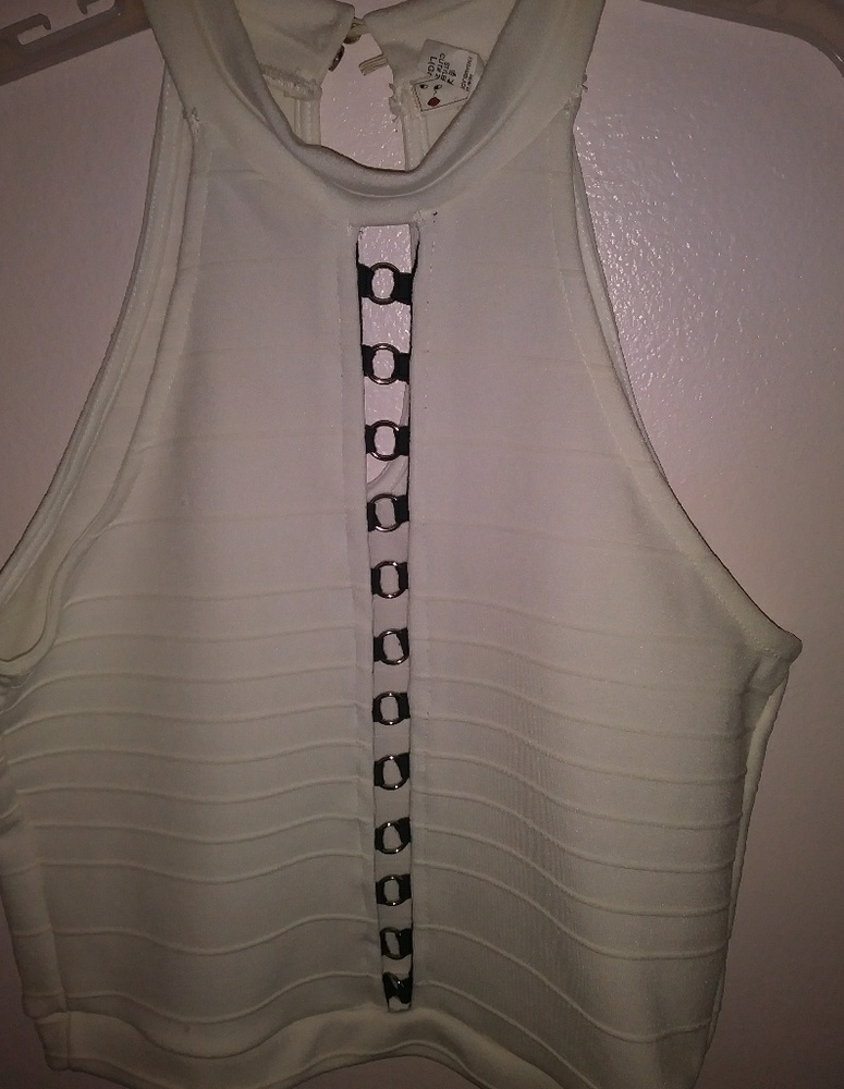 White crop top
